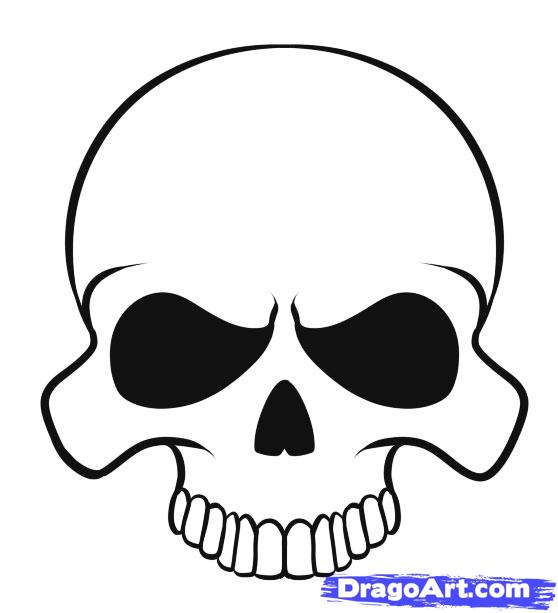 How to Draw an Easy Skull, Step by Step, Skulls, Pop Culture, FREE ...