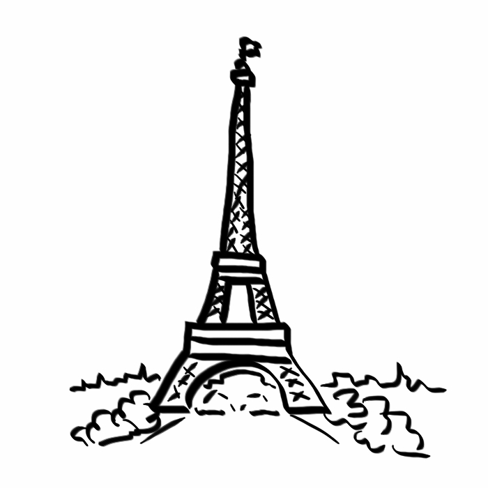 Best Photos of Black Paris Eiffel Tower Drawing - Eiffel Tower ...