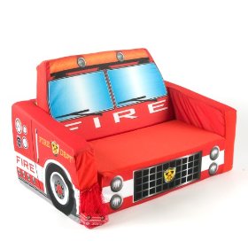 Fire Truck Flip Open Sofa with Play mat - Home Decor Hub