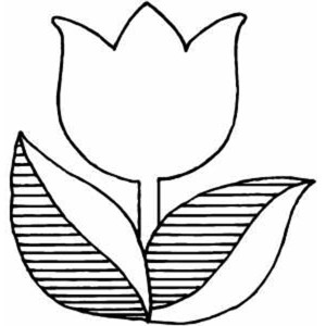 A Simple Drawing of Peony Tulip Coloring Page: A Simple Drawing of ...