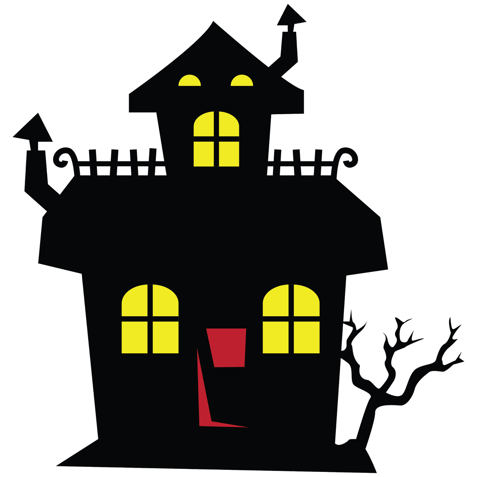 Halloween haunted house clipart