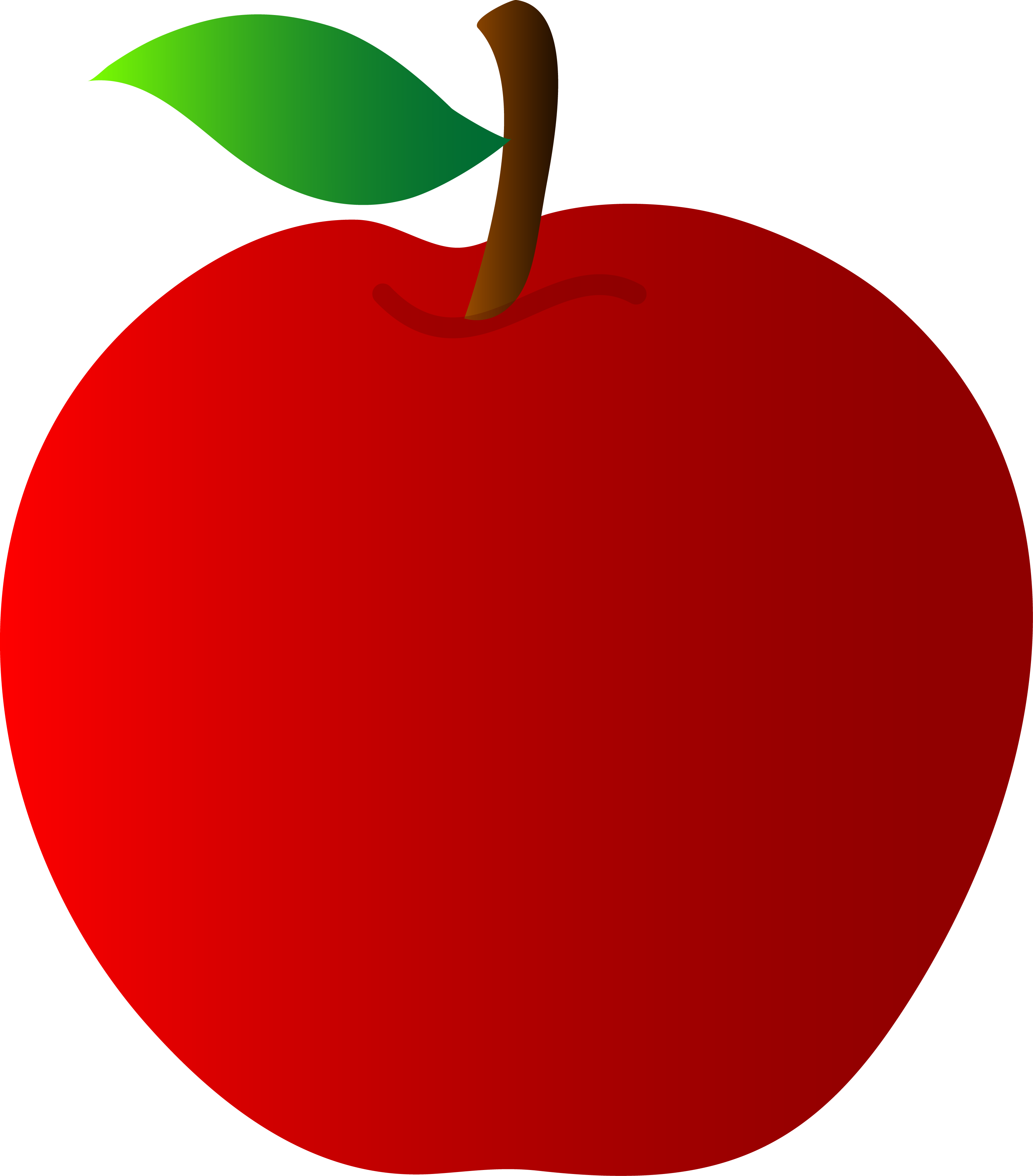 Sweet red apple clipart