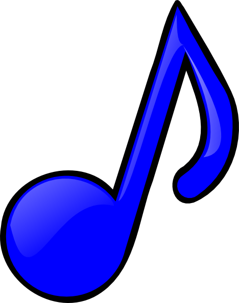 Color music notes clipart