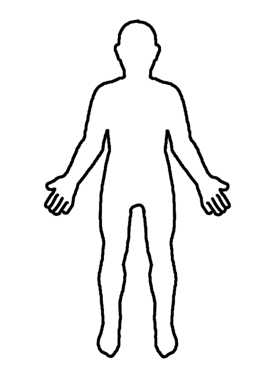 Person Outline Coloring Page Clipart - Free to use Clip Art Resource