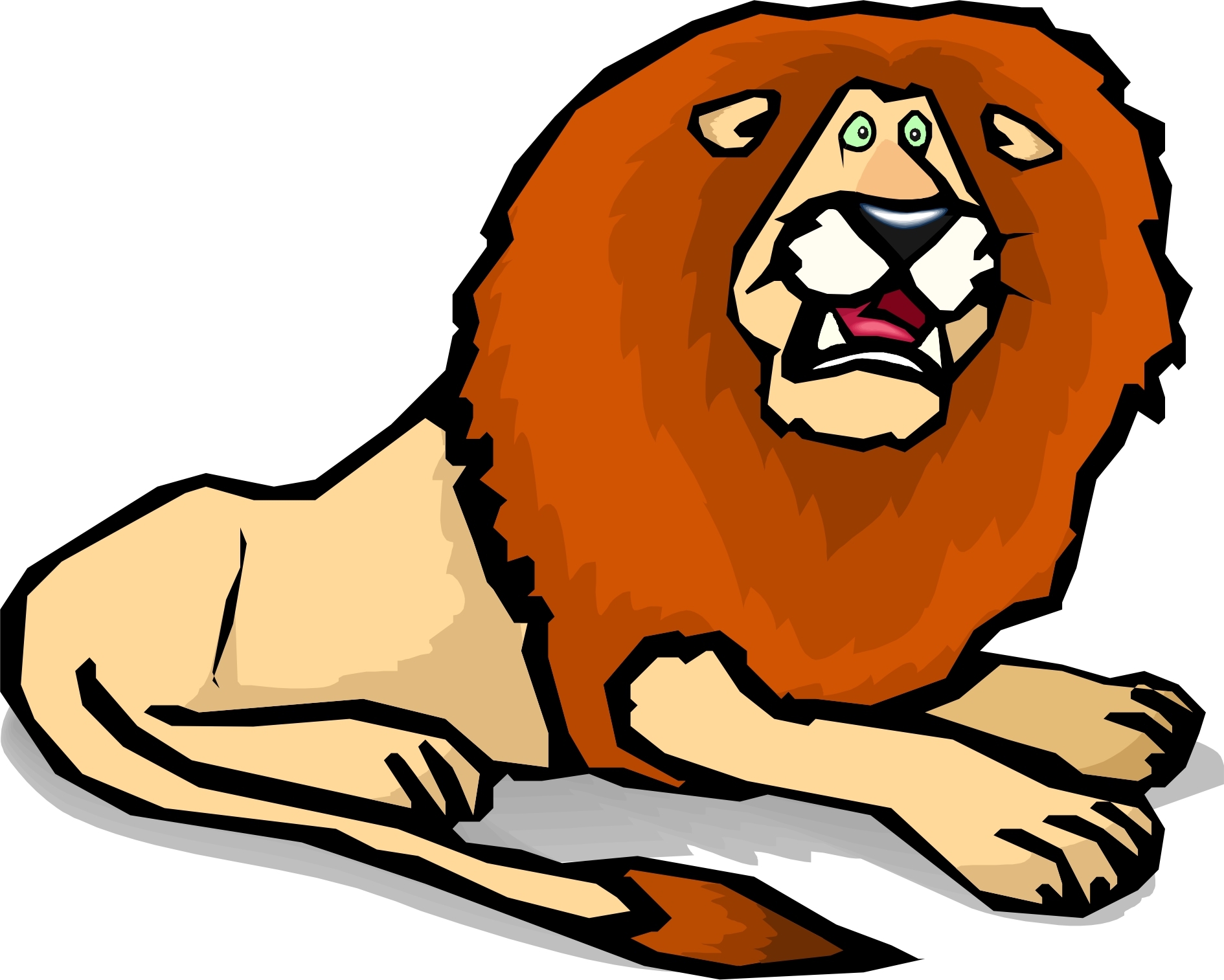 Cartoon Roaring Lion Clipart