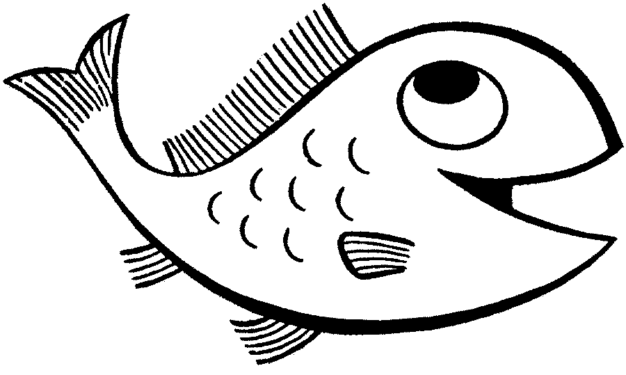 Ocean Animals Black And White Clipart