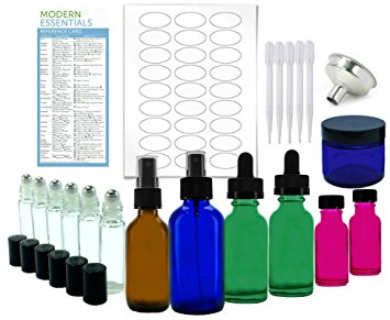 Amazon.com : Essential Oils Glass Bottle Kit, Aromatherapy Oils ...