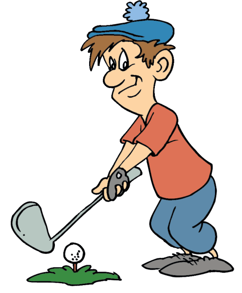 Funny Golfer Clipart