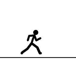 Stick people running clipart
