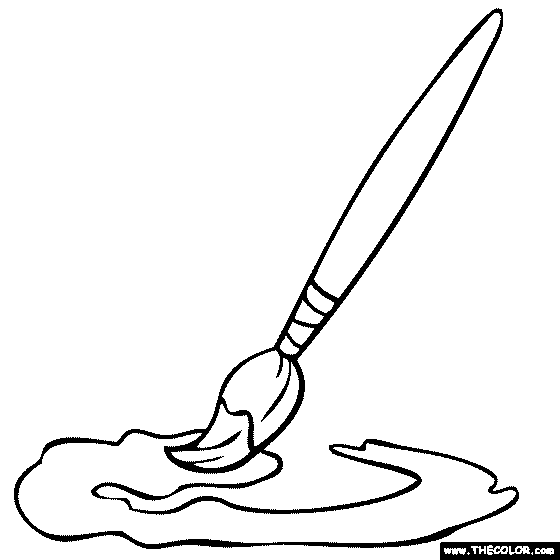 Paint Brush Colouring Pages ClipArt Best
