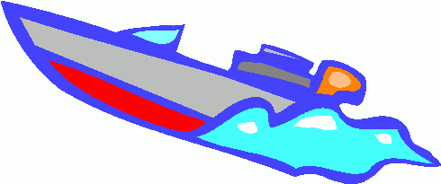 Speed Boat Cartoon Clipart