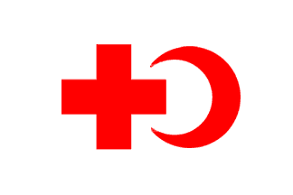 Red Cross and Red Crescent flags