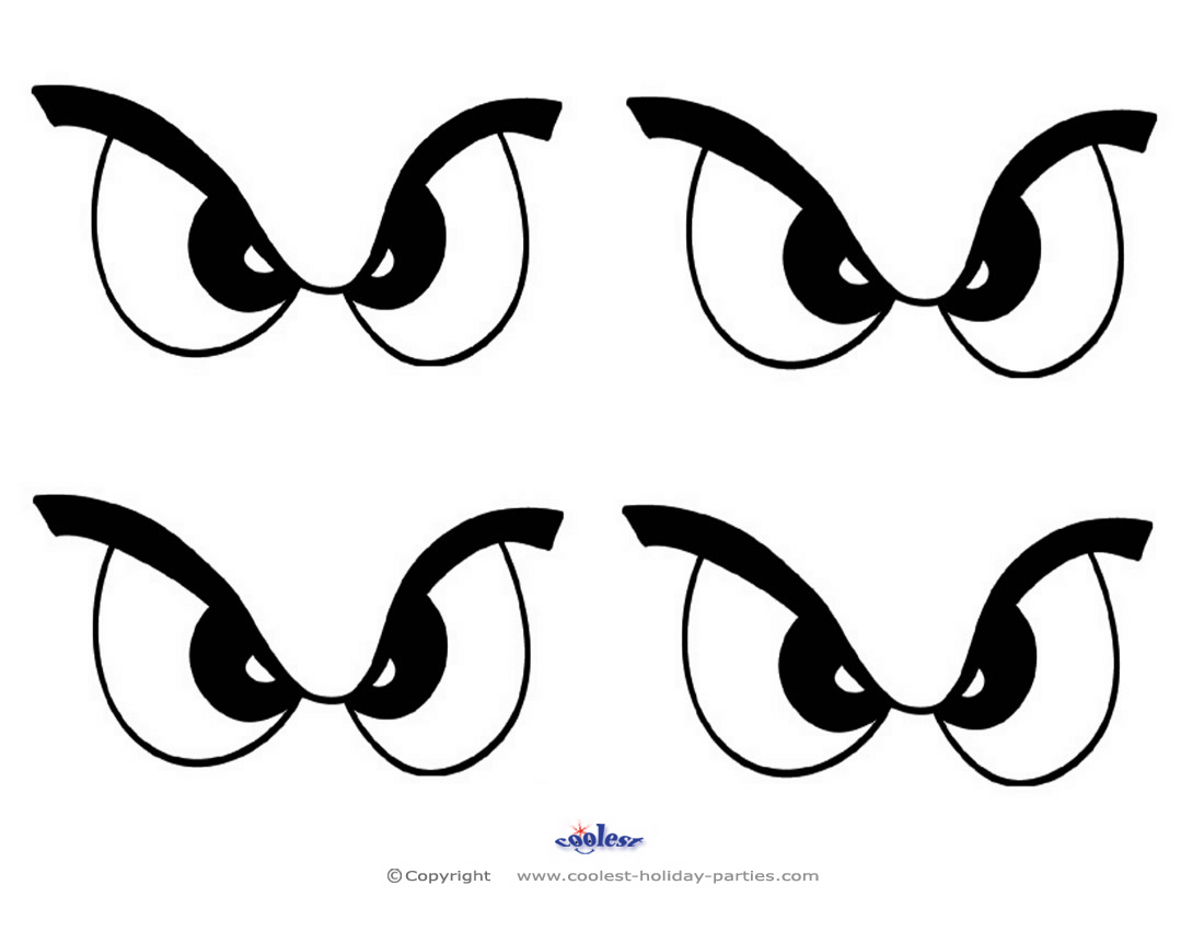 Best Photos of Spooky Eye Stencils - Pumpkin Carving Stencil Scary ...