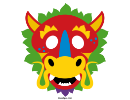 Printable Chinese Dragon Mask