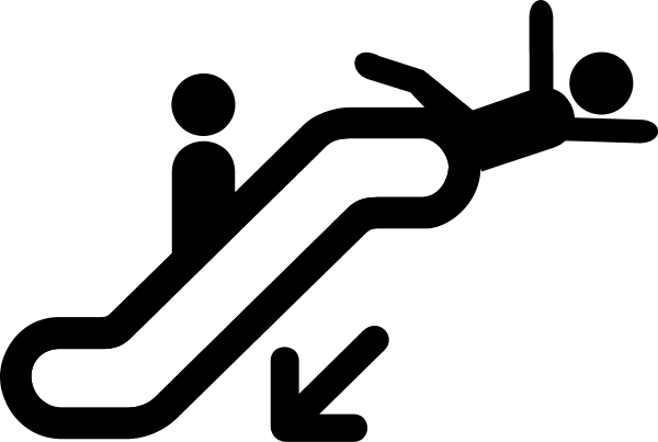 escalator sign symbol - vector Clip Art