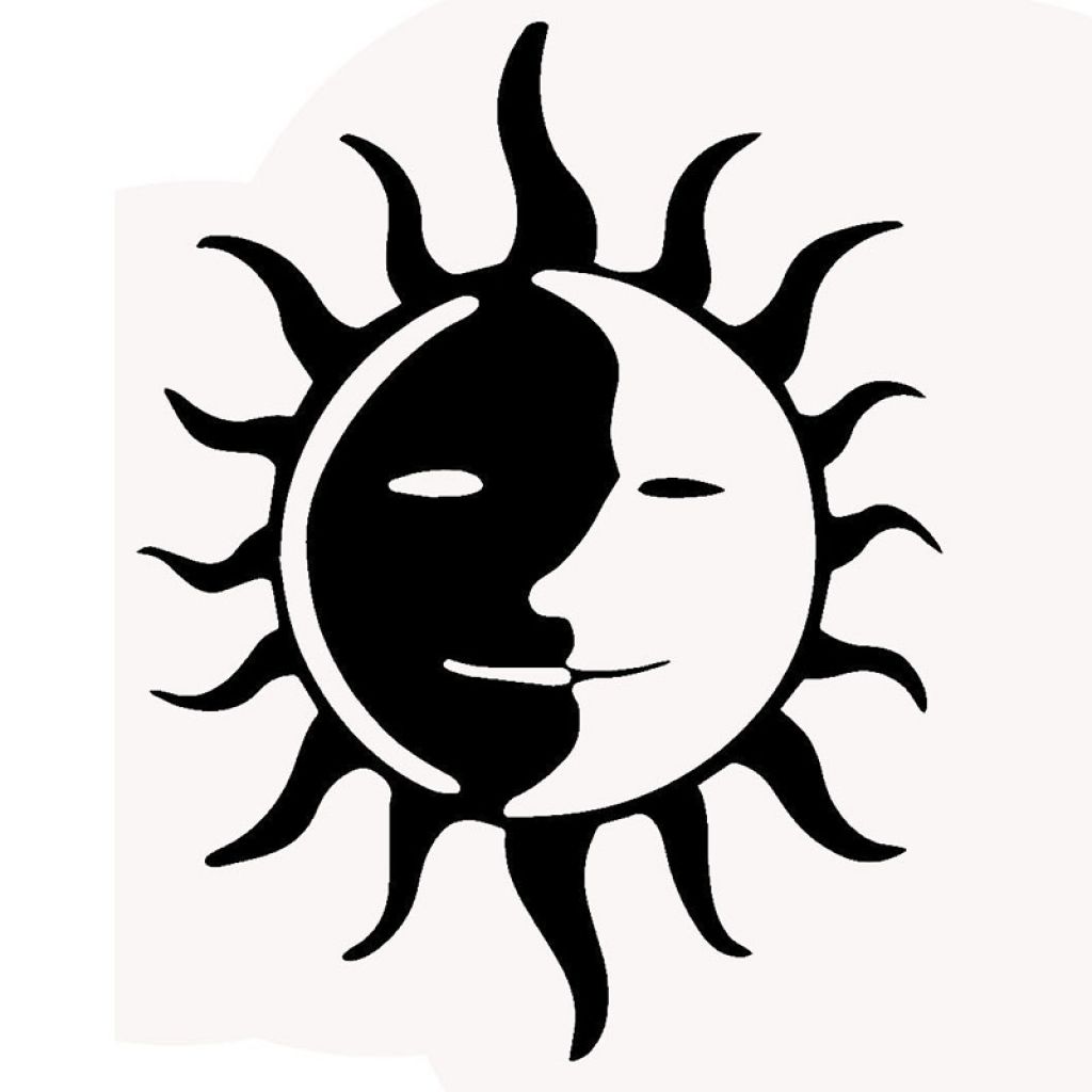 Sun And Moon Sign Yin Yang Tribal Graphics Funny Car Sticker For ...