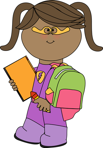 Going To School Girl Clipart