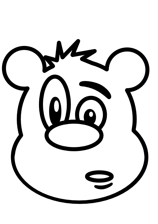 Bear Face Clip Art