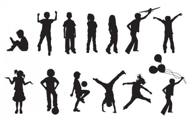 Free Vector Children Silhouettes | Download free Vector