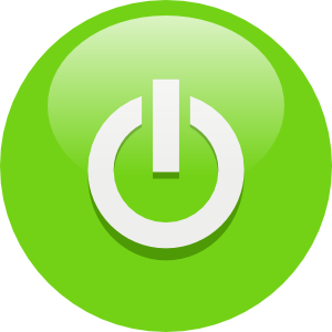 Green Power Button clip art - vector clip art online, royalty free ...