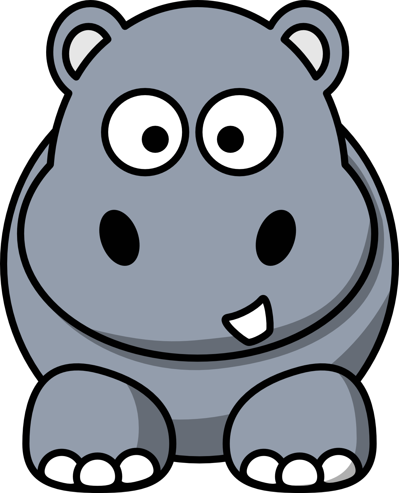 cartoon hippo SVG