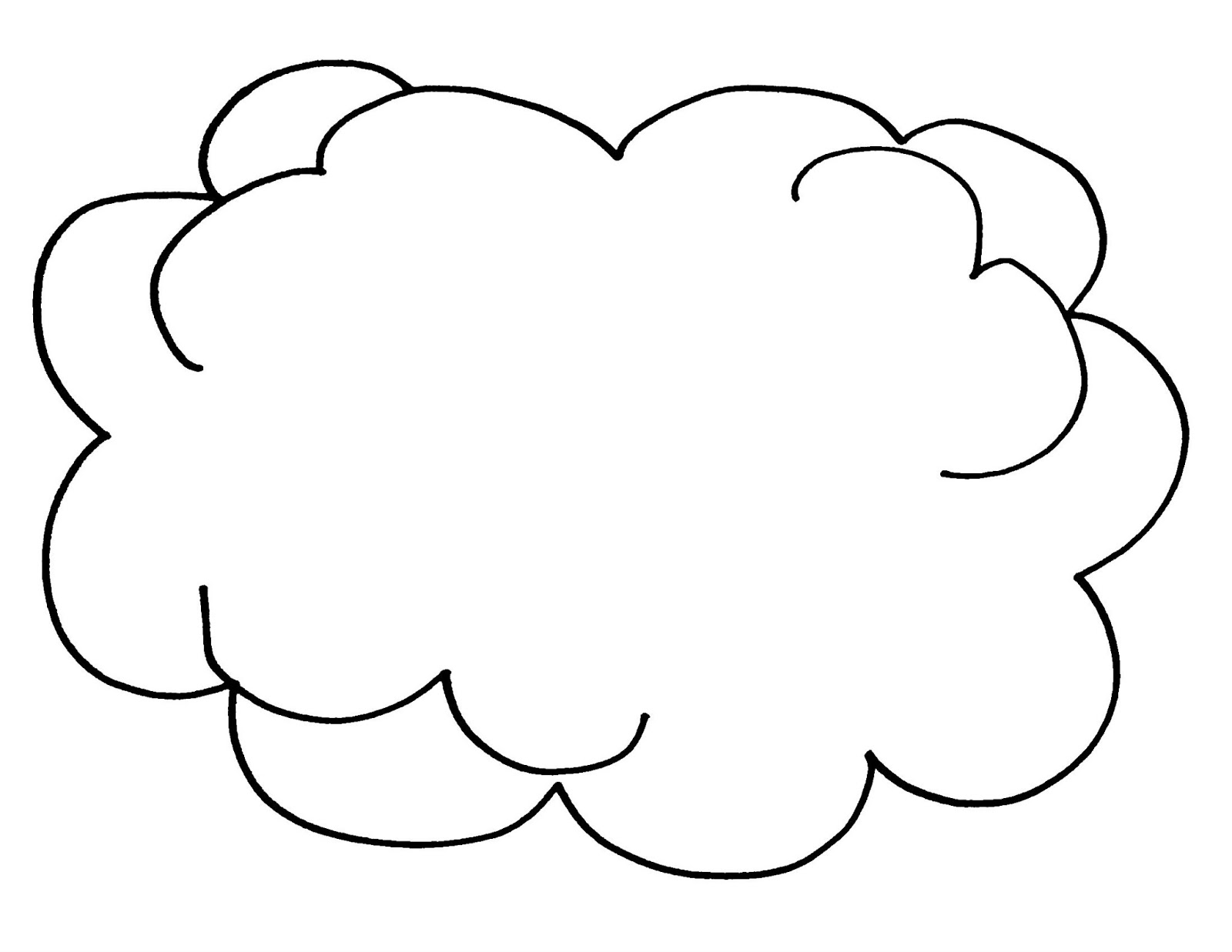 Cloud Coloring Sheet - ClipArt Best