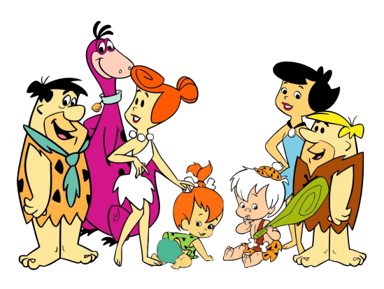 Free Flintstones & Rubble Families Cartoon Clipart - I-