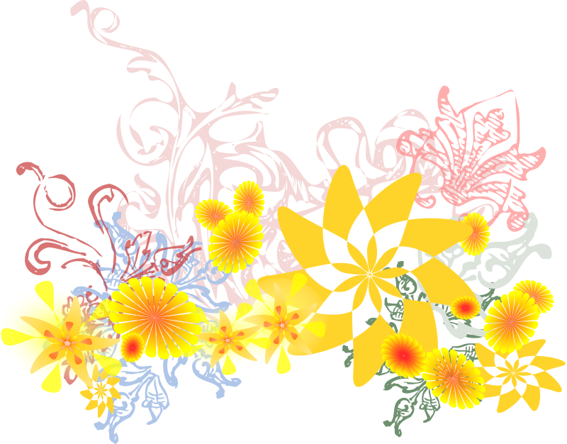 Clipart - Flourishing Flowers
