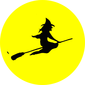 Witch Flying clip art - vector clip art online, royalty free ...