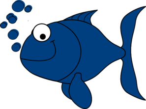 blue fish clipart