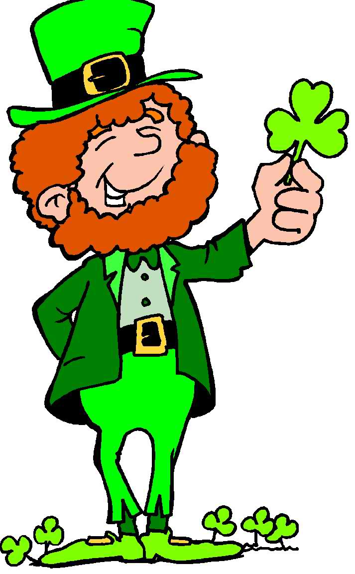 Leprechaun With Shamrock Vector Clip Art