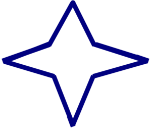 Blue Four-point Star clip art - vector clip art online, royalty ...
