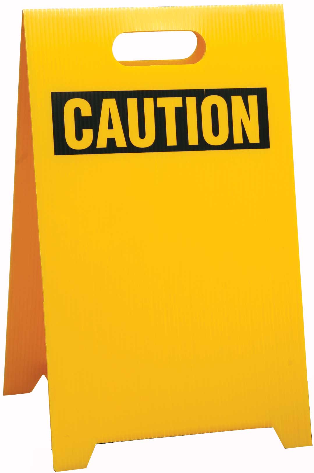 Larger Photo - Yellow Blank Floor Stand Sign w/ Caution Legend - 42323