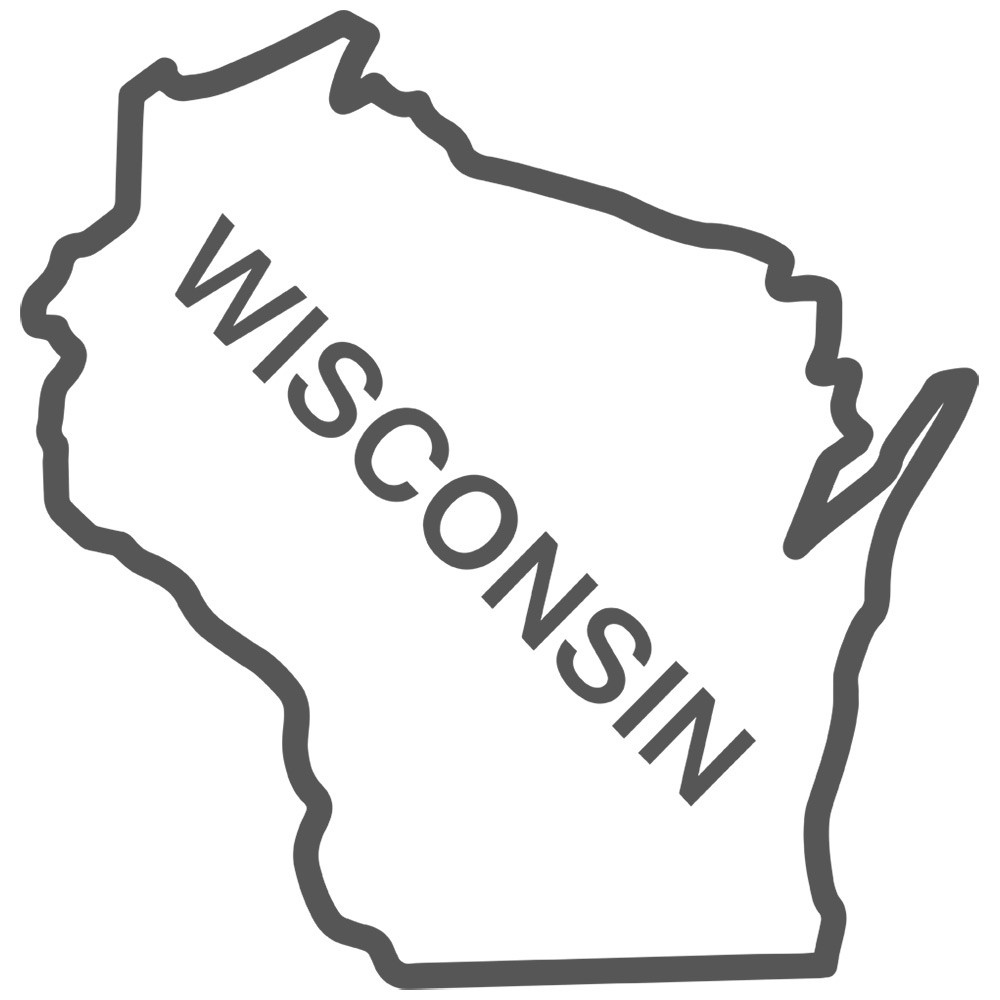 Wisconsin State Outline Decal Sticker 2095 Decals for Car Window ...