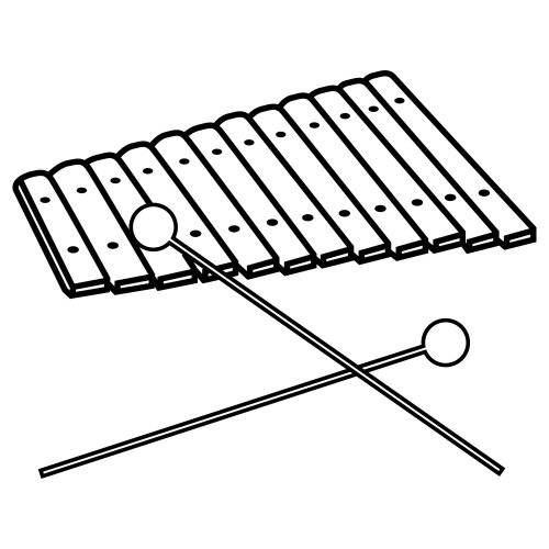 XYLOPHONE COLORING PAGES