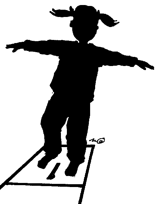 silhouette of girl hopping - Clip Art Gallery