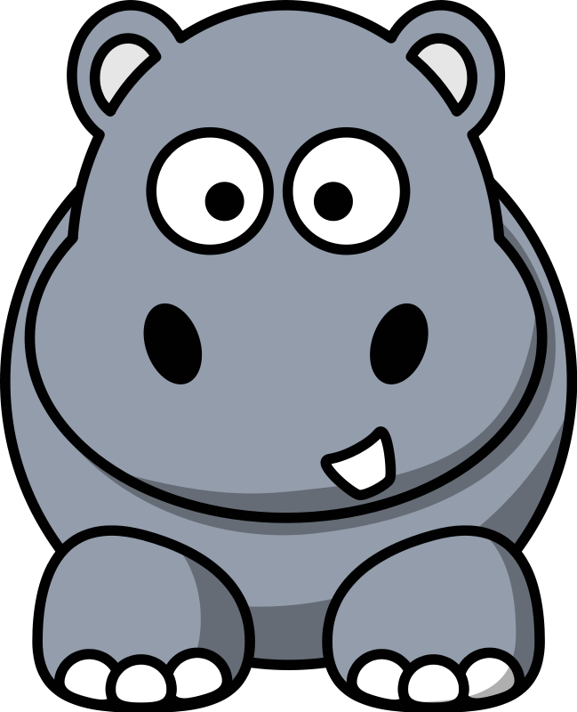 free cartoon hippo clipart - photo #6