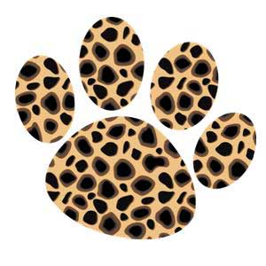 Cheetah Paw Print Magnet Clip