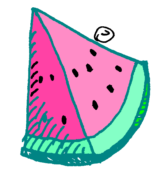 watermelon slice (in color) - Clip Art Gallery