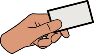 Simple Cartoon Hand Holding Card clip art - vector clip art online ...