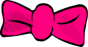 Pink Hair Bow Clip Art - vector clip art online ...
