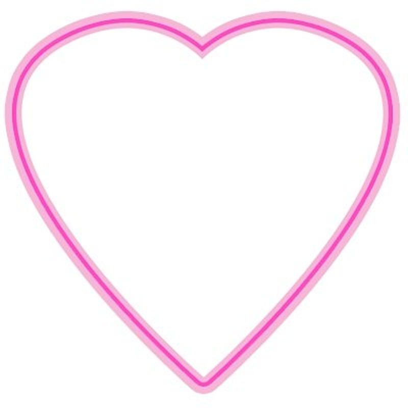 Beautiful Pink Heart Template Frame To Print And Color | Coloring ...