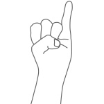 The little finger sign, Silhouettes, Outlines, download Royalty ...