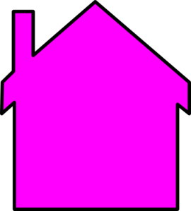 Pink House Logo-gook clip art - vector clip art online, royalty ...