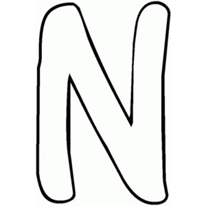 n bubble letters Colouring Pages