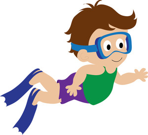 Swimming Clipart Image - Clip Art Image Of A young Boy swimming ...