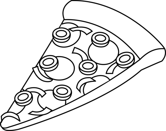 free black and white pizza clipart - photo #6