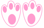 Easter Bunny Footprints Clipart