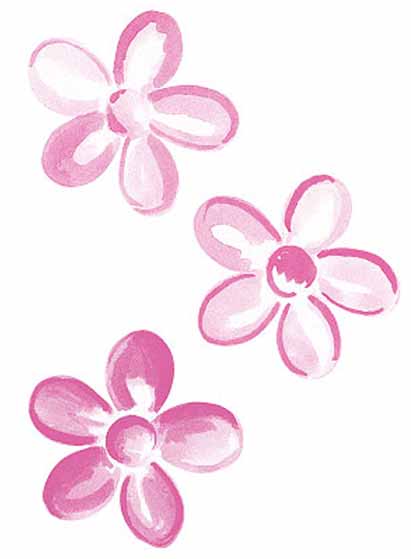 Pretty Pink Flower Wallies 12203