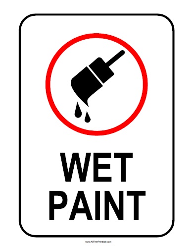 Caution Wet Paint Sign - Free Printable - AllFreePrintable.com